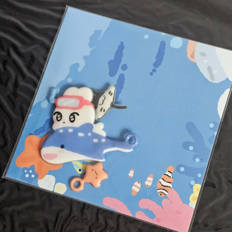 Doyoung heart soft keyring