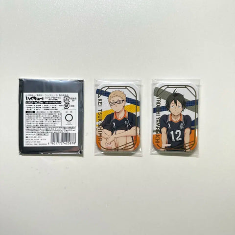 Haikyu!! New Cooldown Square Can Badge Tsukishima + Yamaguchi