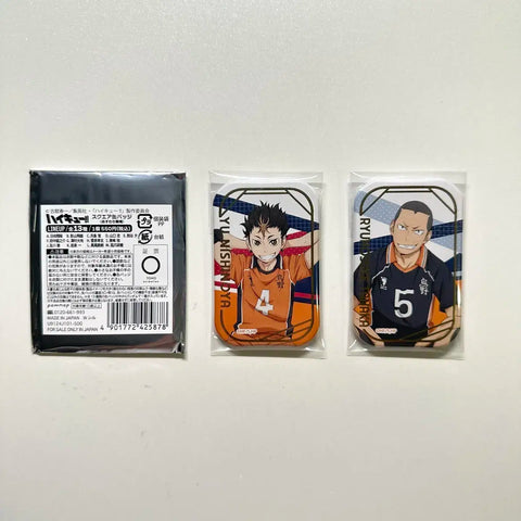 Haikyu!! New Cooling Down Square Can Badge Nishinoya + Tanaka