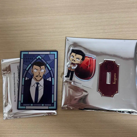 Detective Conan Butler Cafe Magnet + Acrylic Kogoro