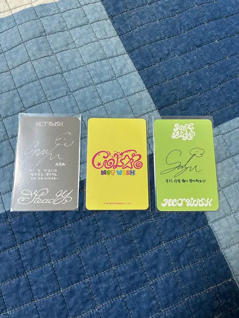 NCT Wish Sakuya photocard 3-piece set Color Apple Music unreleased Steady Songbird