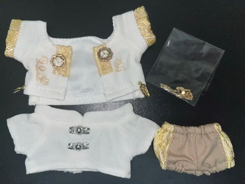 10cm Triple Cream Magnolia Gentleman Cotton Doll Clothes Outfit
