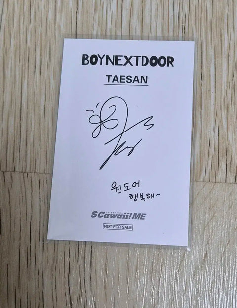 Free half-price shipping)) BOYNEXTDOOR Taesan Scawaii Japanese magazine exclusive photocard