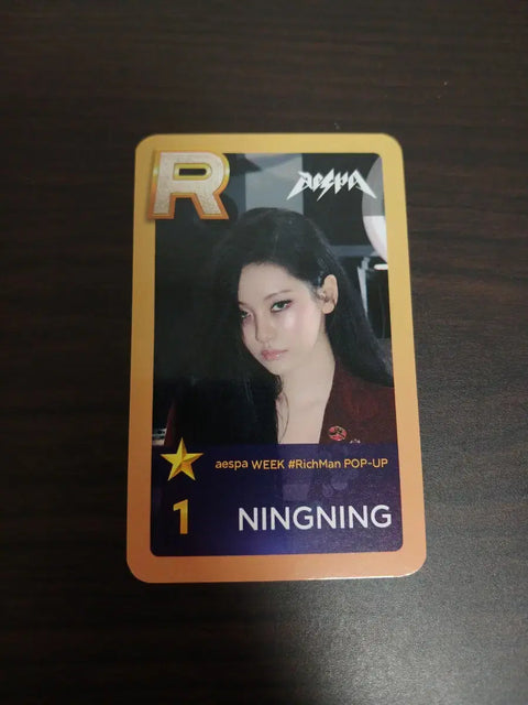 aespa Richman Pop-up Ningning Superstar Ssm Photocard Transfer Lucky Draw Benefit