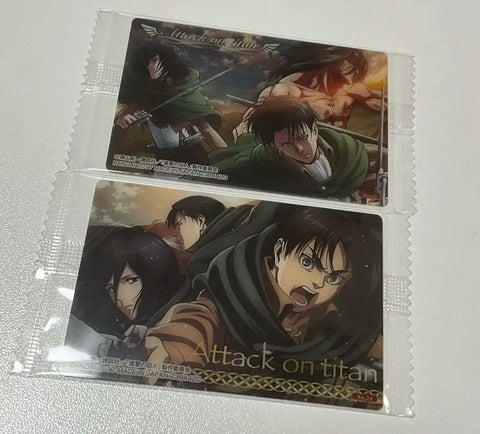 Attack on Titan Levi Eren Mikasa card photocard goods