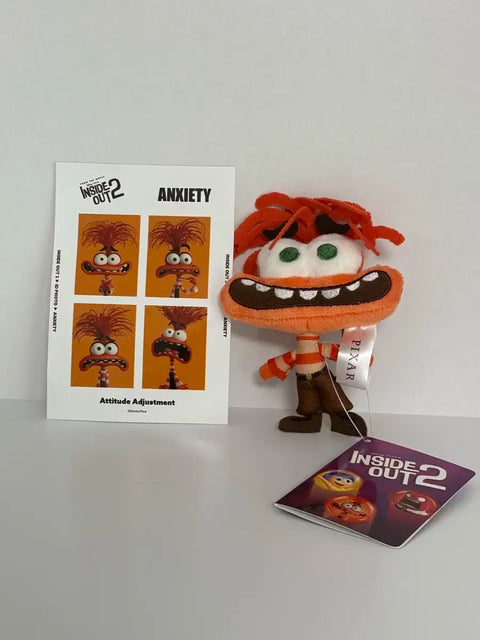 Inside Out Anxiety Doll Keyring + Anxiety ID Photo