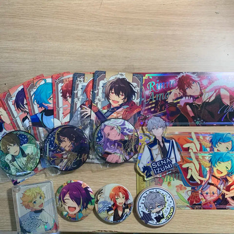 Ensemble Stars official merchandise, all official goods being sold together.