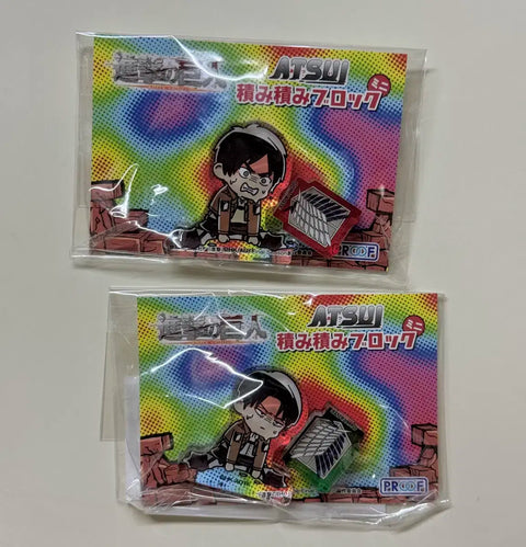 Attack on Titan Tsumi Tsumi Acrylic Block Mini Levi Eren Bundle