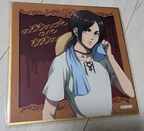 Attack on Titan Eren Work Clothes Series Shikishi