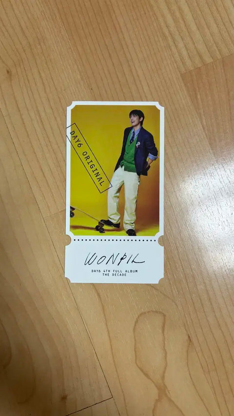 DAY6 THE DECADE Wonpil Ticket Photocard