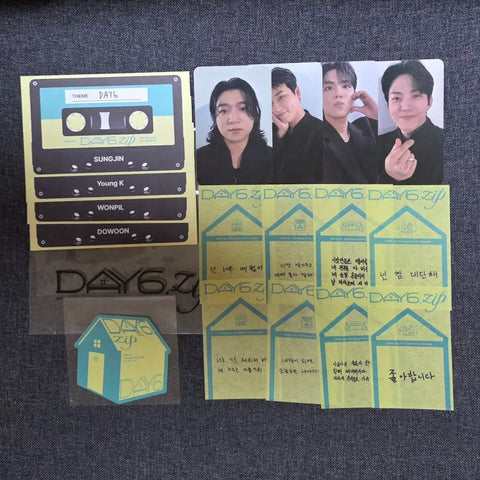 DAY6 Pop-up Entrance Photocards 4 types + Playlist 4 types + Confetti 8 types + Stickers