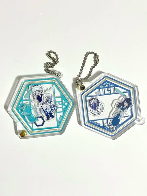 Gintama Retopo Gintoki Katsura Zura Acrylic Keychain Shaka Shaka