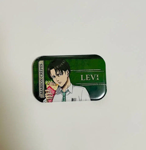 Attack on Titan Levi Marion Crepe Square Can Badge Attack on Titan Badge