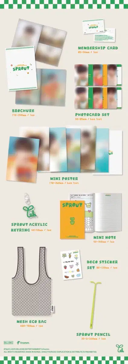 Infinite Nam Woo-hyun Sprout 1st Generation Official Kit