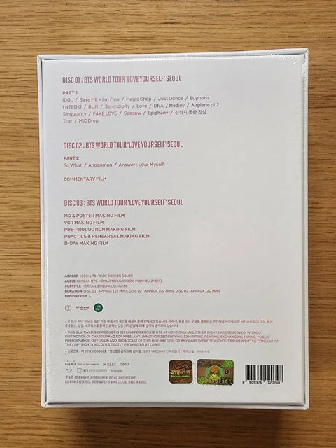 BTS Unopened Love Yourself Concert Seoul Concert Blu-ray