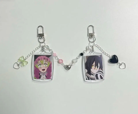 Demon Slayer Obanai & Mitsuri Keychain