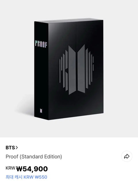 BTS Proof Standard Edition Album