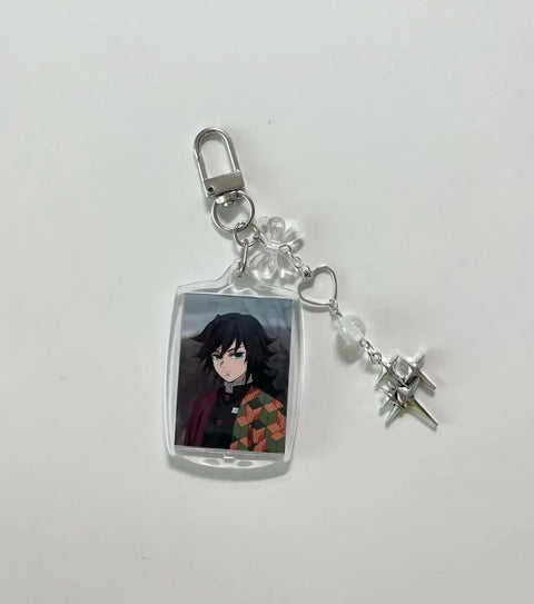 Demon Slayer Tomioka Giyu ID Photo Beaded Keyring