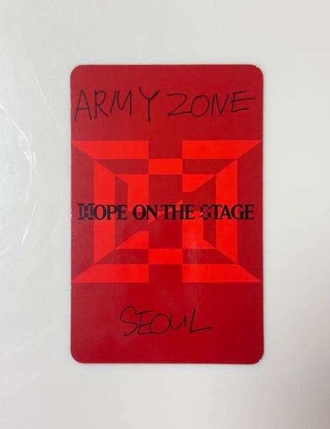 BTS J-Hope Hixon Stage Seoul ARMY ZONE photocard