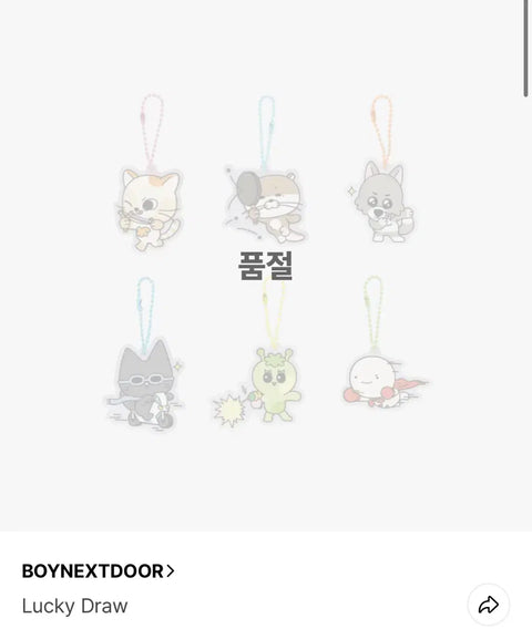 BoyNextDoor Lucky Draw Acrylic Samhani Keyring Unopened