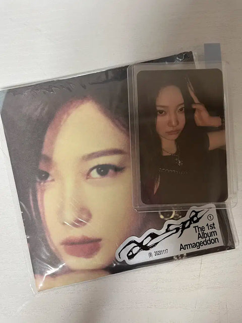 aespa Ningning Giselle photocard Armageddon album photocard