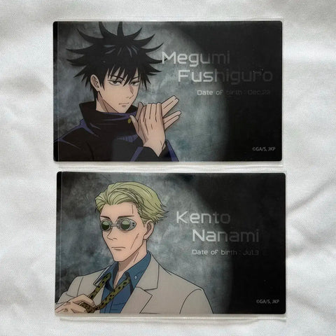 Jujutsu Kaisen Transparent Clear Card Fushiguro Megumi, Nanami Kento