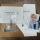 BTS Suga Guitar Pick Necklace Silver