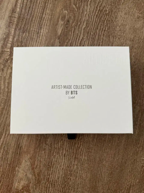 BTS Suga Guitar Pick Necklace Silver