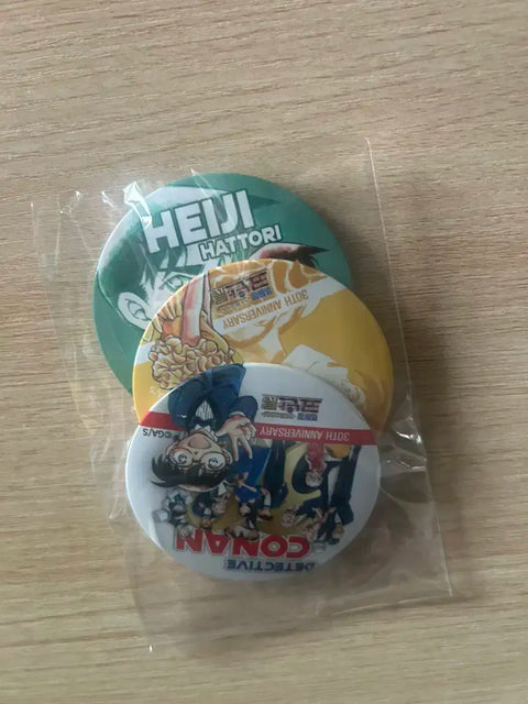 Detective Conan 30th Anniversary Exhibition Exclusive Badge Set Unopened Heiji Kazuha Transfer Sale