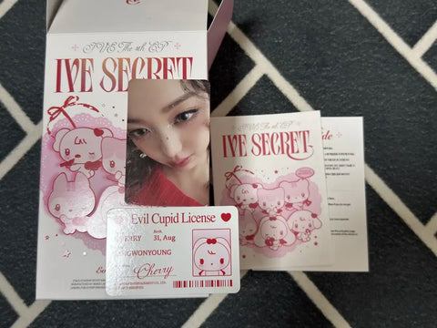 IVE Jang Wonyoung Cherry Evil Cupid Doll Photocard Set Evil Secret