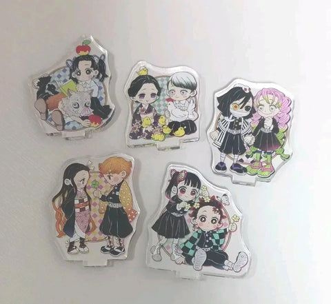 Demon Slayer (Kimetsu no Yaiba) Original Art Exhibition SD Acrylic Stands 5-Piece Set for Sale