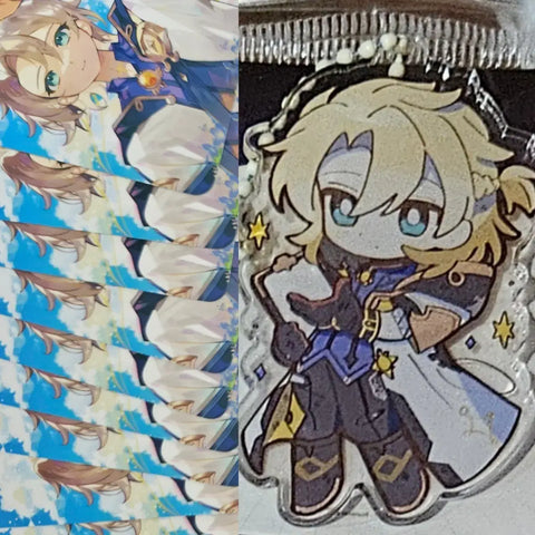 Albedo birthday cafe lucky draw keyring and photocard