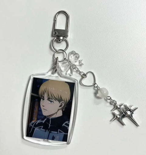 Attack on Titan Armin acrylic bead keyring