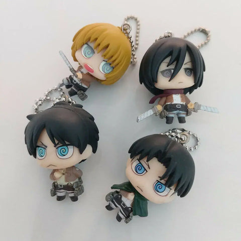 Attack on Titan Chimi Chara Caracolle Mascot Keyring Levi Eren Mikasa Armin