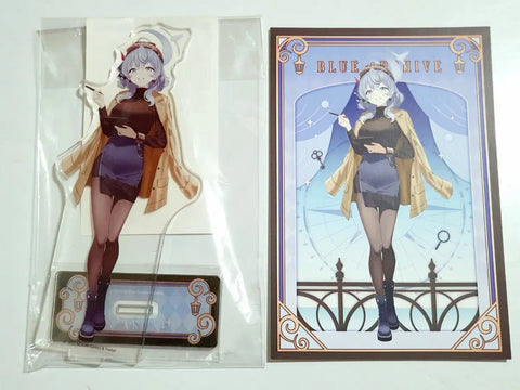 Blue Archive Summer Mission Event Acrylic Stand Postcard Amao Ako