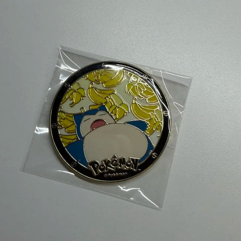 Unopened Shabuoallday Pokemon Can Badge Snorlax