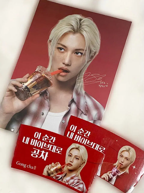 Felix Gong Cha Poster + Cup Holder