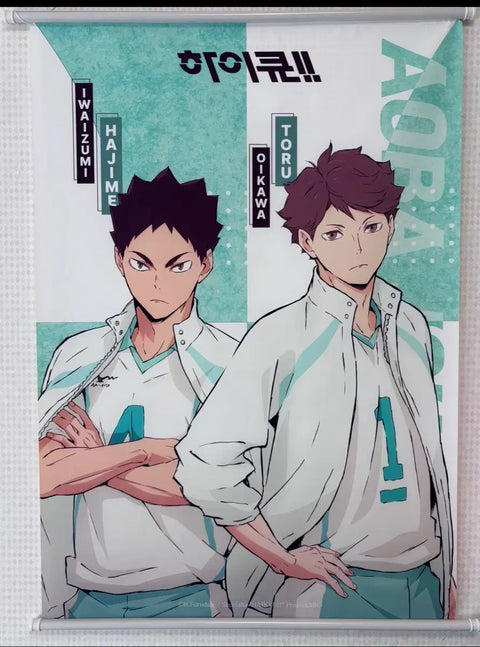 Haikyu!! Oikawa Iwaizumi Wall Scroll/Tapestry