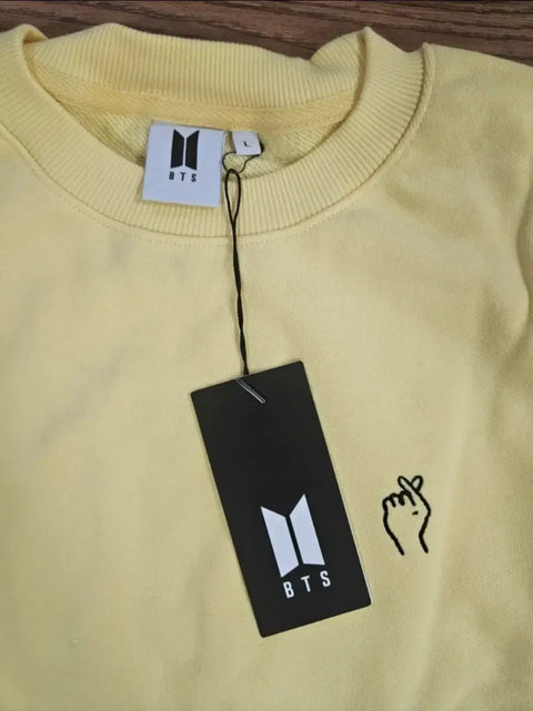 Selling BTS merchandise embroidered sweatshirt t-shirt.