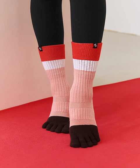 Xexymix - Non Slip Crew Toe Socks 1+1