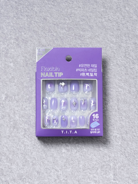 [✈️KOREA] Daiso - 25SS Tita Press Square Nail Tips #1