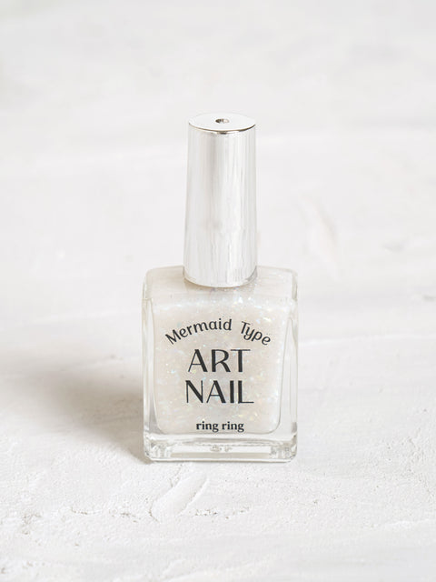 [✈️KOREA] Daiso - Ring Ring Art Nail 13 ml Mermaid White