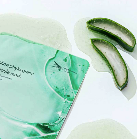[✈️KOREA] [Kim Jung Moon Aloe] Cure Re:aloe Phyto Green Ampoule Mask_30ML*10 Sheets