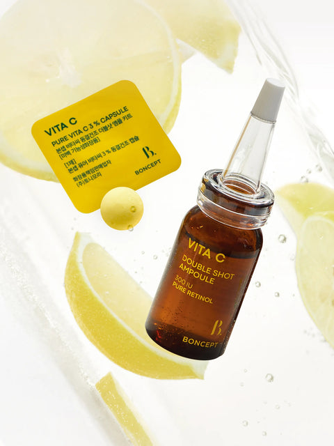 [✈️KOREA] Daiso - Boncept Vitamin C Freeze-Dried Double Shot Ampoule Kit