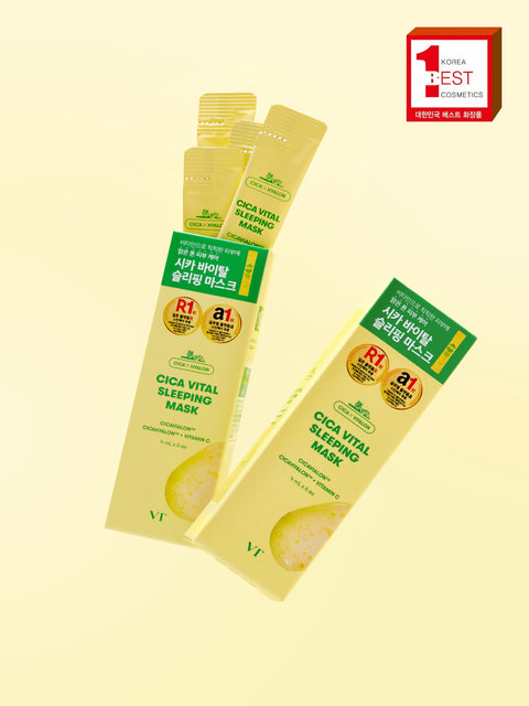[✈️KOREA] Daiso - VT Cica Vital Sleeping Mask 4 ml 6 pack