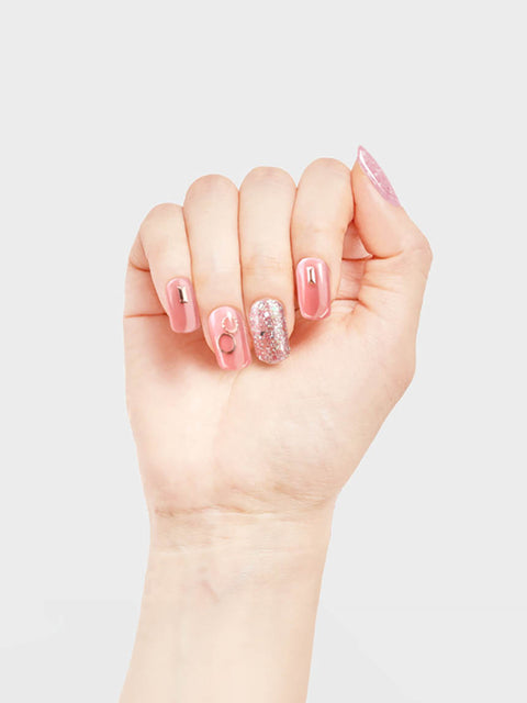 [✈️KOREA] Daiso - Rose Gold Nail Parts 6 Types (Including Case)