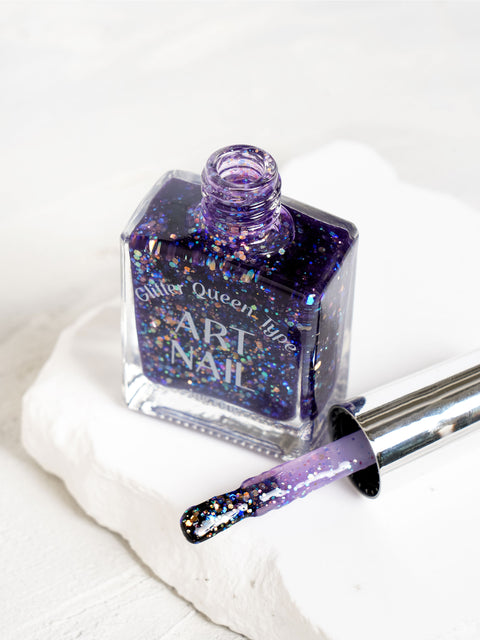 [✈️KOREA] Daiso - Ring Ring Art Nail 13 ml Glitter Queen Navy