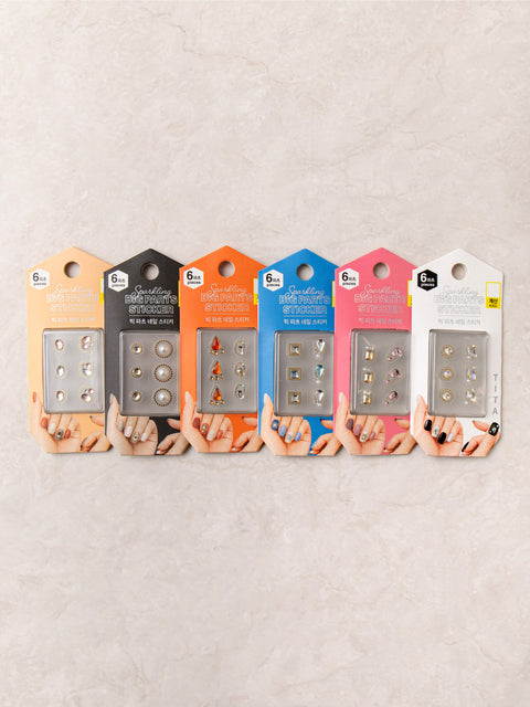 [✈️KOREA] Daiso - Big Parts Nail Stickers 6pcs