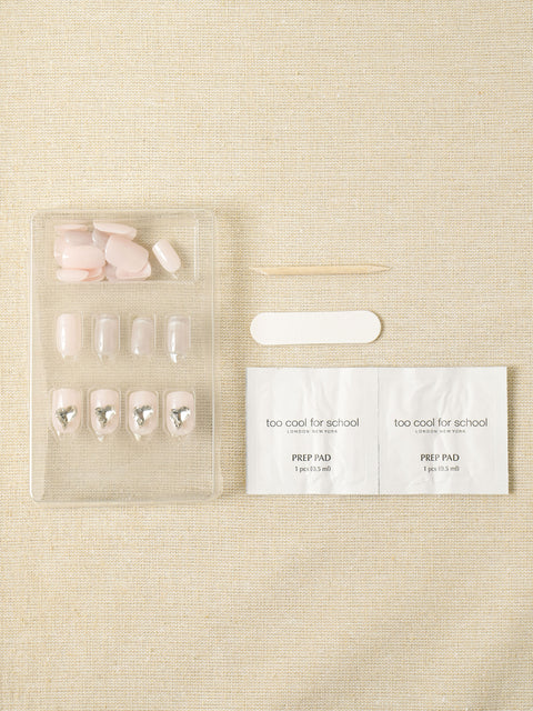 [✈️KOREA] Daiso - Too Cool For School Real Wear Nail Tip Round Square Pristine