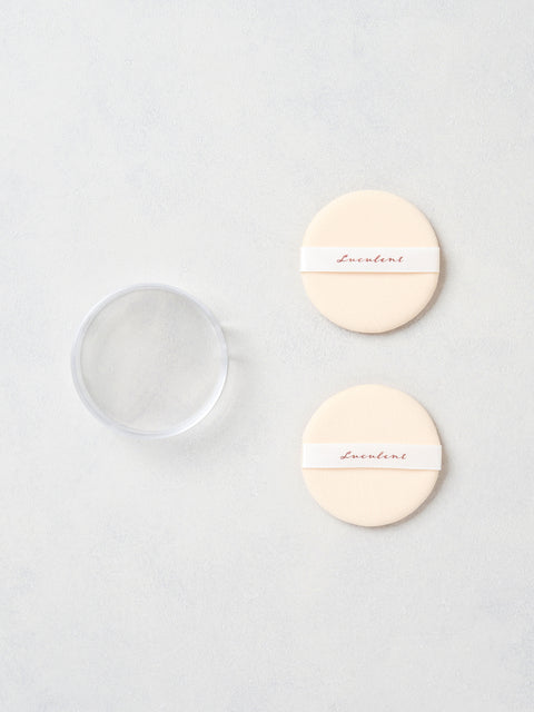[✈️KOREA] Daiso - NR Round Puff 2pcs with Case